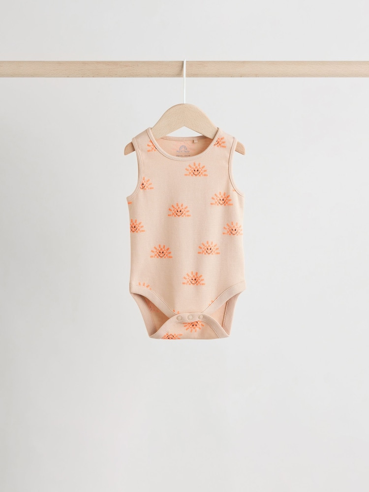 Imprimé tropical monochrome/Cream - Bébé débardeur Bodies 5 Lot - Image 6 of 13