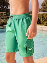Nike Green Voyage Cargo Pocket 6 Inch Swim Shorts - Image 1 of 8