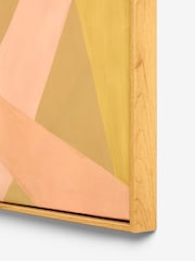 Yellow Abstract Hugging People Framed Canvas Wall Art - Image 4 of 6