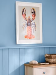 Orange Lobster Print Framed Wall Art - Image 2 of 4