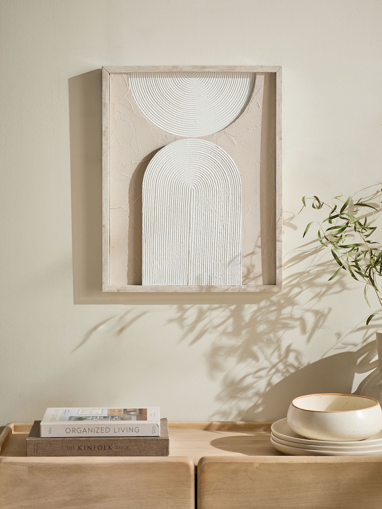 Natural Light Up Textured Abstract Wall Art - Image 1 of 10