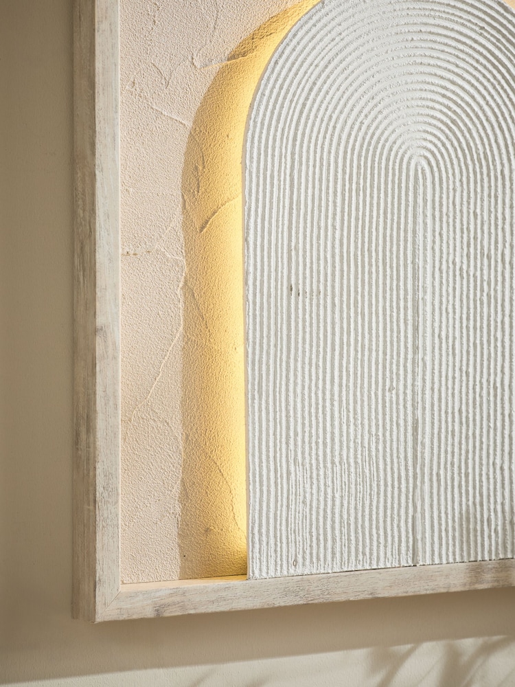 Natural Light Up Textured Abstract Wall Art - Image 10 of 10