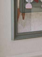 Green Sandra The Sheep Knitting Framed Wall Art - Image 3 of 5