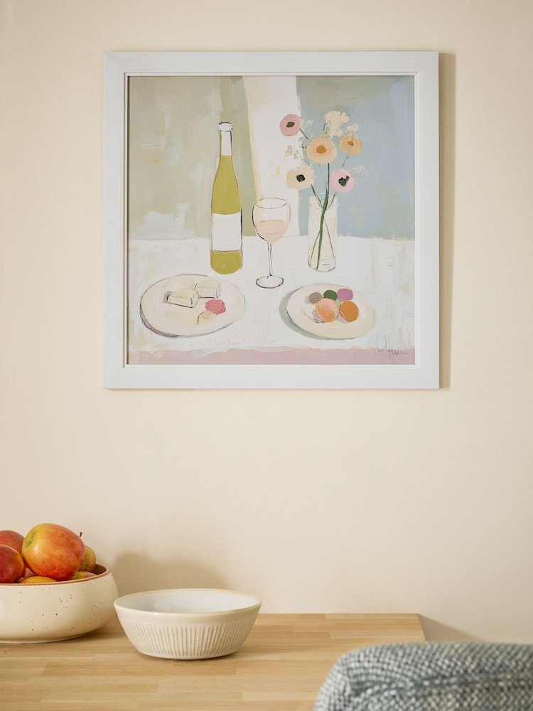 Multi Wine and Cheese Still Life Wall Art - Image 1 of 5