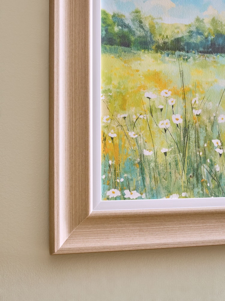 Yellow Spring Meadow Landscape Wall Art - Image 3 of 5