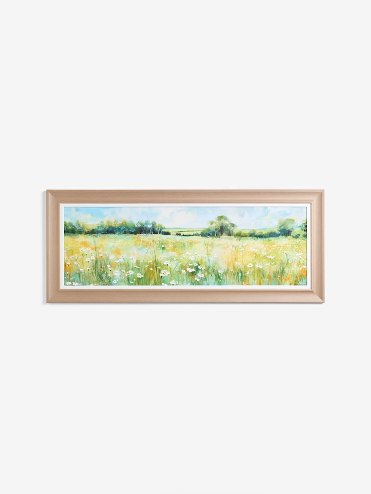 Yellow Spring Meadow Landscape Wall Art - Image 4 of 5