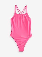 Nike Pink Hydrastrong Solid Spiderback One Piece Swimsuit - Image 5 of 5