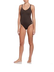Nike Brown V-Neck One Piece Swimsuit - Image 3 of 6