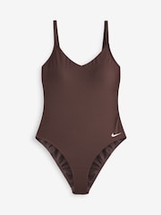 Nike Brown V-Neck One Piece Swimsuit - Image 6 of 6