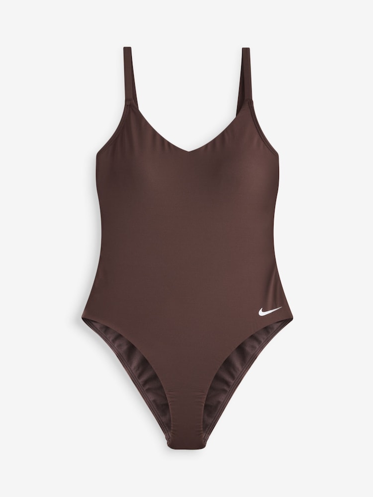 Nike Brown V-Neck One Piece Swimsuit - Image 6 of 6