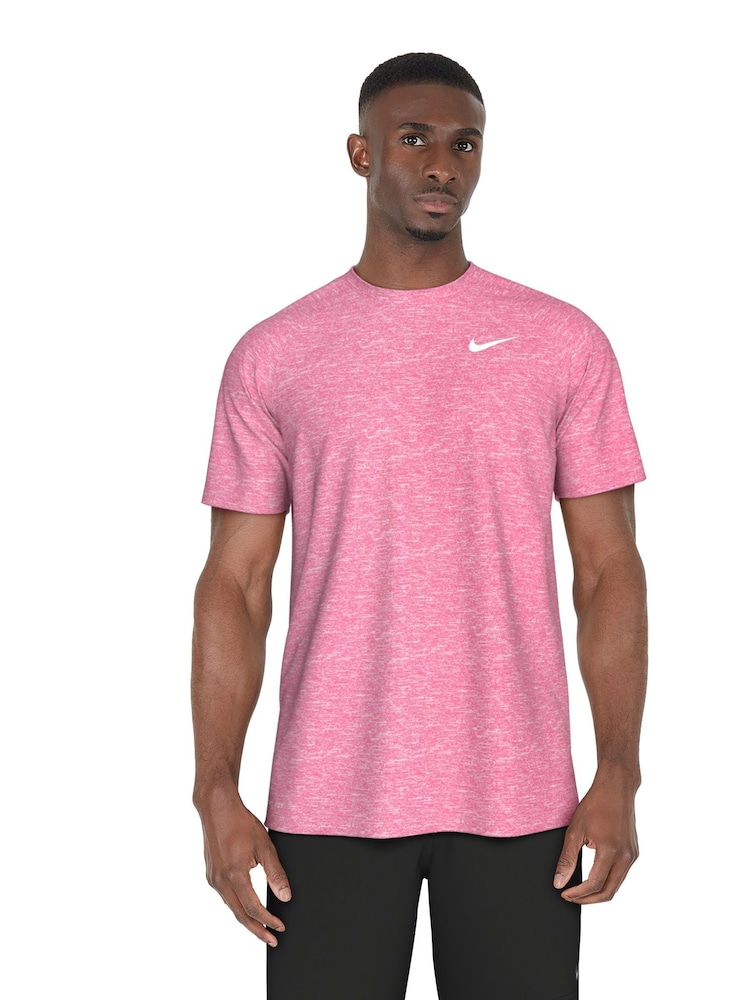 Nike Pink Short Sleeve Hydroguard Rash T-Shirt - Image 1 of 4