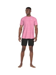 Nike Pink Short Sleeve Hydroguard Rash T-Shirt - Image 3 of 4