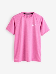 Nike Pink Short Sleeve Hydroguard Rash T-Shirt - Image 4 of 4