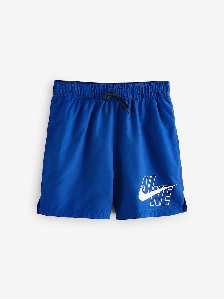 Blue Split Logo 5 Inch Swim Shorts - Image 7 of 7 Blue Split Logo 5 Inch Swim Shorts - Image 7 of 7