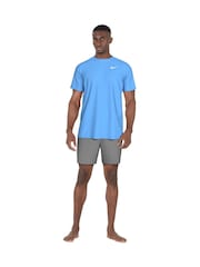 Nike Blue Short Sleeve Hydroguard Rash T-Shirt - Image 3 of 4