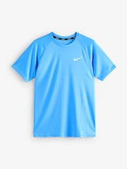 Nike Blue Short Sleeve Hydroguard Rash T-Shirt - Image 4 of 4