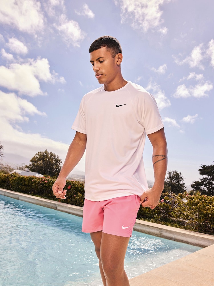 Nike White Short Sleeve Hydroguard Rash T-Shirt - Image 1 of 11