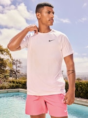 Nike White Short Sleeve Hydroguard Rash T-Shirt - Image 3 of 11