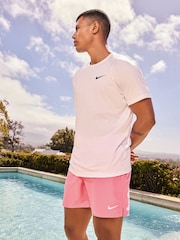 Nike White Short Sleeve Hydroguard Rash T-Shirt - Image 5 of 11