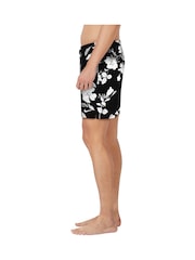 Nike Black Floral Print 7 Inch Swim Shorts - Image 4 of 5