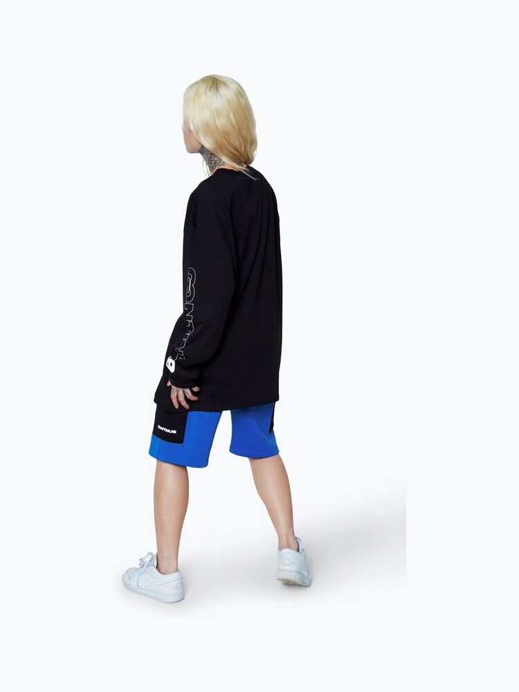 Hype. CONTINU8 Unisex Square Spectrum Boxy Long Sleeve Black T-Shirt - Image 2 of 4