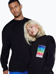 Hype. CONTINU8 Unisex Square Spectrum Boxy Long Sleeve Black T-Shirt - Image 4 of 4
