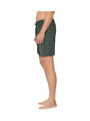 Nike Green Luxe Letter Logo 7 Inch Volley Swim Shorts - Image 4 of 5