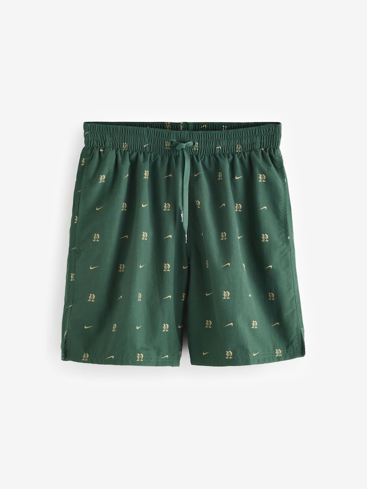Nike Green Luxe Letter Logo 7 Inch Volley Swim Shorts - Image 5 of 5