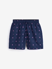 Nike Navy Luxe Letter Logo 7 Inch Volley Swim Shorts - Image 1 of 1