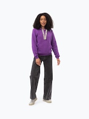 Fioletowy - Hype Womens Drawcord Hoodie - Image 2 of 3