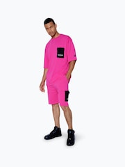 Розовый - Hype. CONTINU8 Unisex Cargo Pocket Shorts - Image 2 of 5