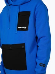 Hype. Blue CONTINU8 Unisex Cobalt Cargo Pocket Boxy Hoodie - Image 3 of 4