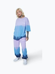 Hype. Purple CONTINU8 Unisex Tie Dye Skater Globe Boxy T-Shirt - Image 1 of 4