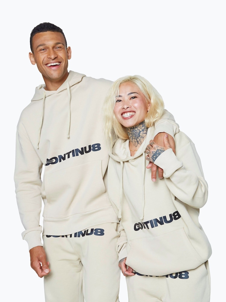 Hype. CONTINU8 Unisex Boxy Brown Hoodie - Image 1 of 1