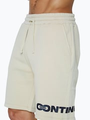 Hype. CONTINU8 Unisex Cream Shorts - Image 1 of 2
