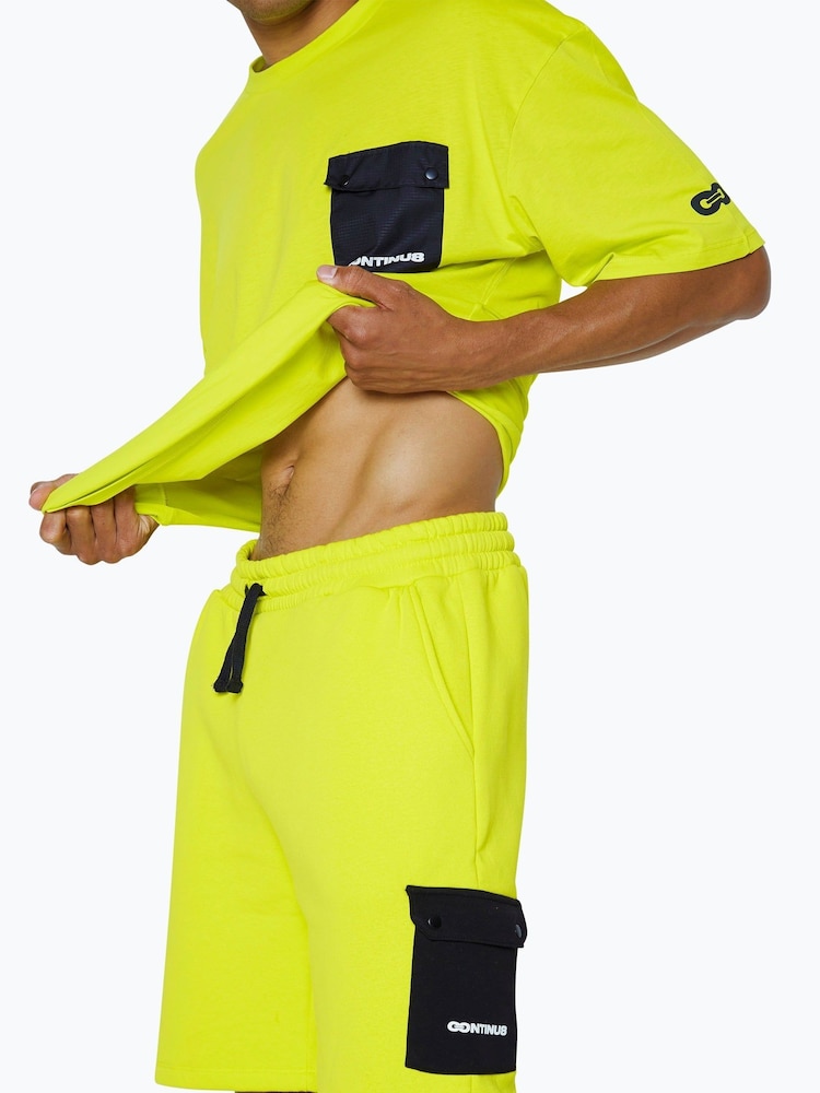 Желтый - Hype. CONTINU8 Unisex Cargo Pocket Shorts - Image 2 of 4