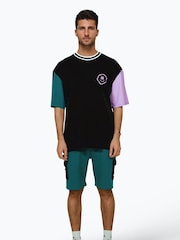 Hype. CONTINU8 Unisex Happy Ringer Boxy Black T-Shirt - Image 4 of 6