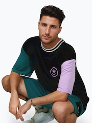 Hype. CONTINU8 Unisex Happy Ringer Boxy Black T-Shirt - Image 5 of 6