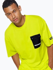 Hype. Yellow CONTINU8 Unisex Cargo Pocket Boxy T-Shirt - Image 1 of 5