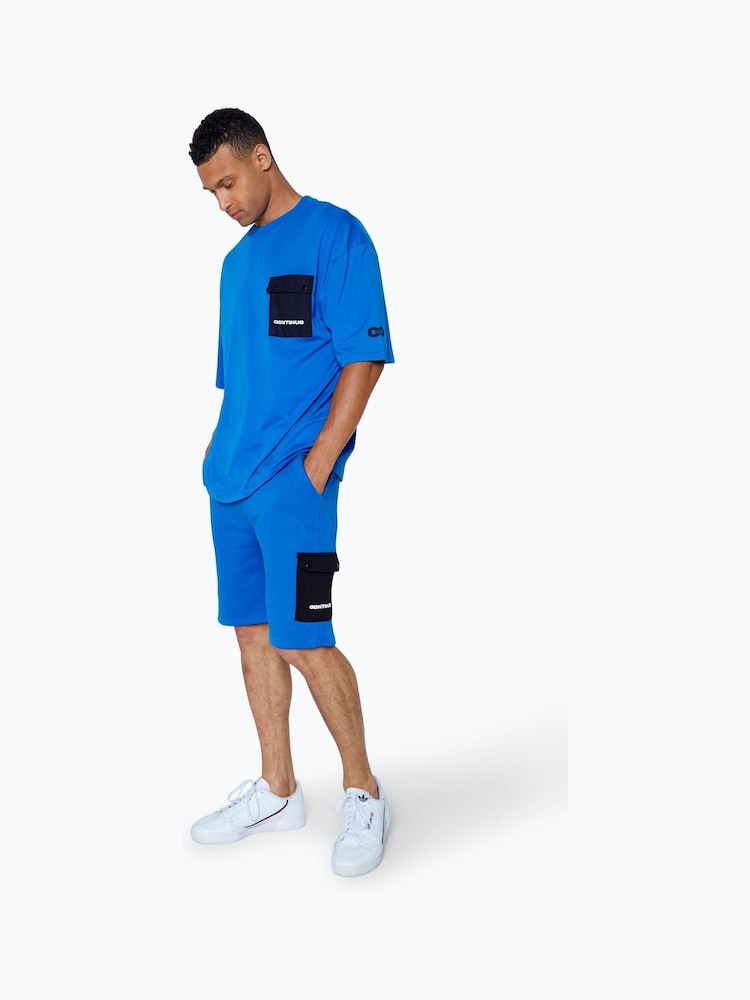Hype. Blue CONTINU8 Unisex Cargo Pocket Boxy T-Shirt - Imagen 2 de 4