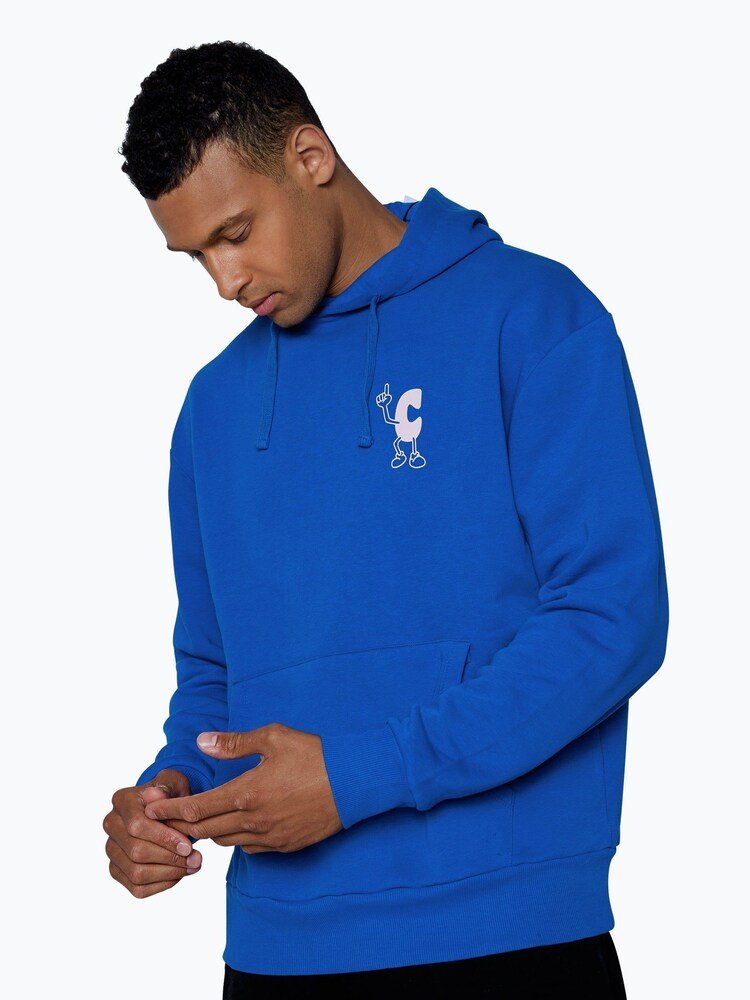Hype Blue CONTINU8 Unisex Novelty Boxy Hoodie - Image 2 of 4 Hype Blue CONTINU8 Unisex Novelty Boxy Hoodie - Image 2 of 4