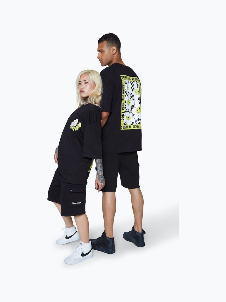 Черный - Hype. CONTINU8 Unisex Cargo Pocket Shorts - Image 1 of 1