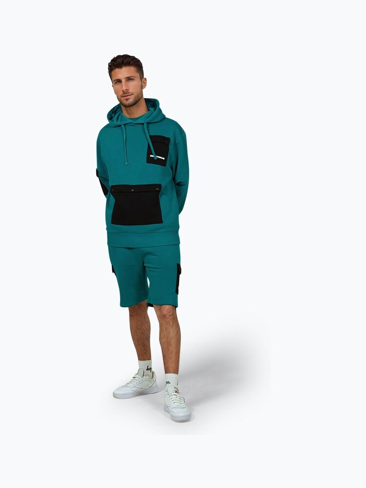 Hype. Blue CONTINU8 Unisex Cargo Pocket Boxy Hoodie - Image 3 of 5
