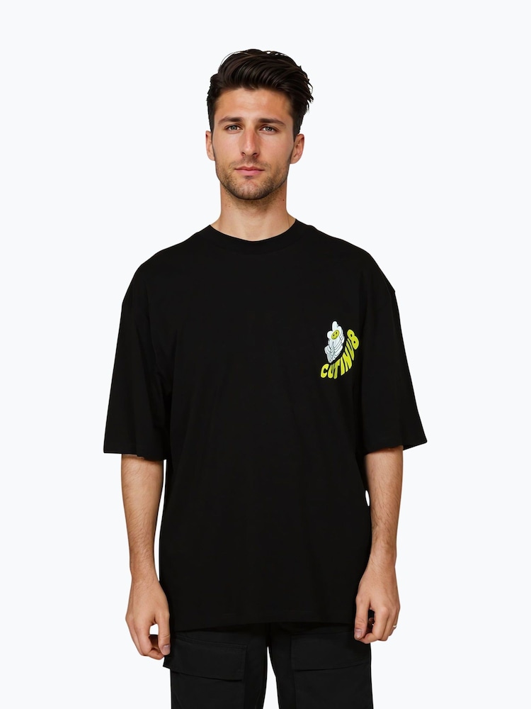Hype. ПРОДОВЖИТИ8 унісекс Don't Pick Flowers Boxy чорна футболка - Image 5 of 9
