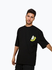 Hype. CONTINU8 Unisex Don't Pick Flowers Boxy Black T-Shirt - Image 8 of 9