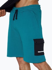 Hype. Blue CONTINU8 Unisex Cargo Pocket Shorts - Image 1 of 5