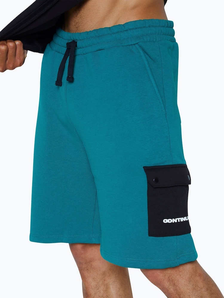 Hype. Blue CONTINU8 Unisex Cargo Pocket Shorts - Image 1 of 5