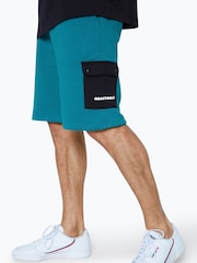 Hype. Blue CONTINU8 Unisex Cargo Pocket Shorts - Image 2 of 5