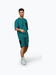 Hype. Blue CONTINU8 Unisex Cargo Pocket Boxy T-Shirt - Image 3 of 5