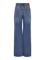 ONLY Blue Hope Extra High Waisted Wide Leg 100% Cotton Jeans - Image 6 of 6